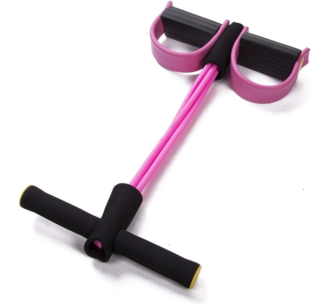 Foot Pedal Resistance Band Elastic Sit Up Pull Rope For Yoga And Fitness Tummy Trimmer