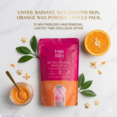 4-in-1 Orange Body Hair Removal Powder Mask for Women & Men